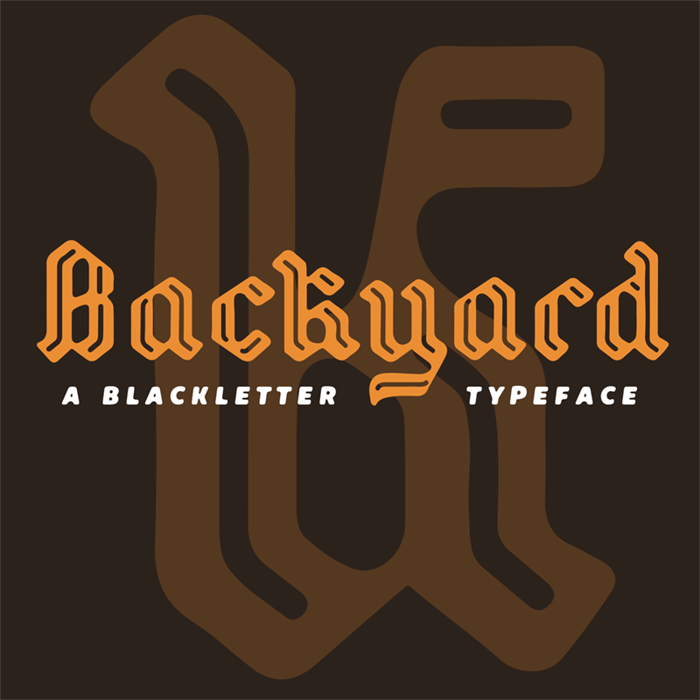 Backyard Font poster