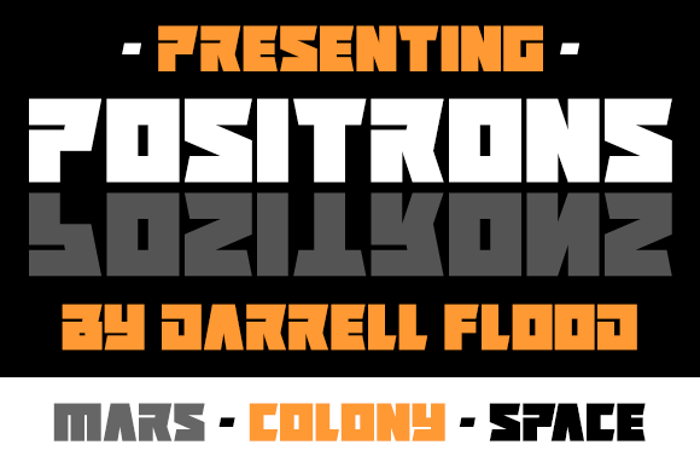 Positrons Font poster