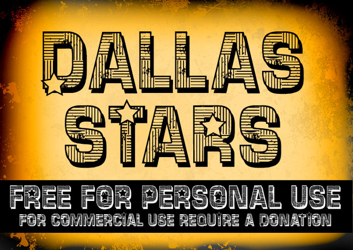 CF Dallas Stars Font poster