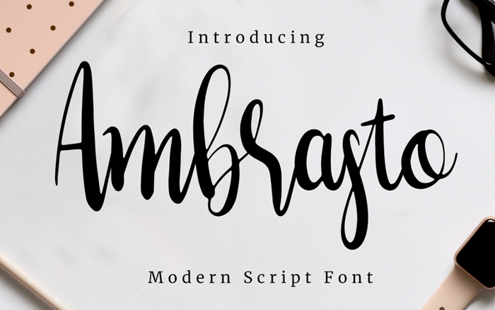 Ambrasto Font poster