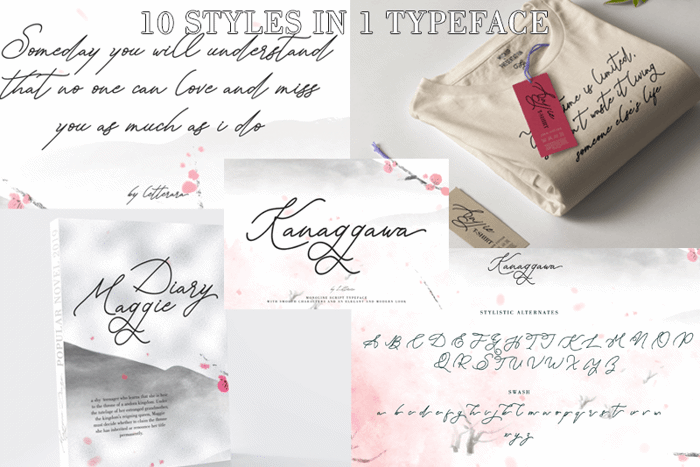 Kanaggawa Font poster