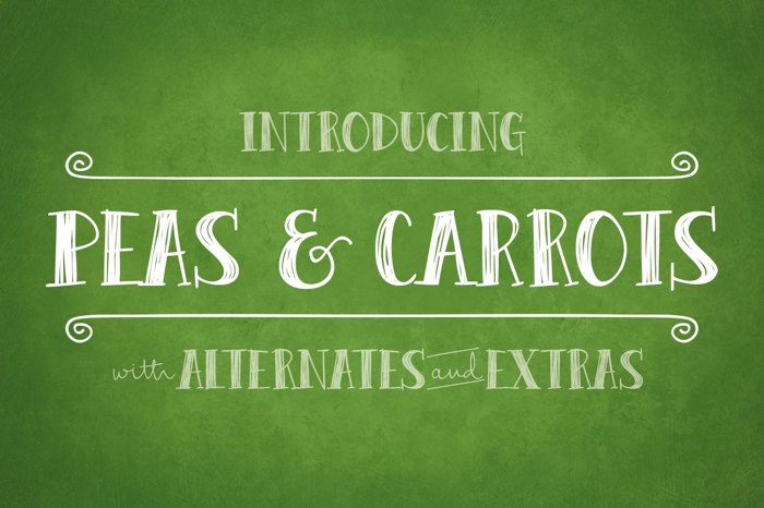 Peas & Carrots Font poster