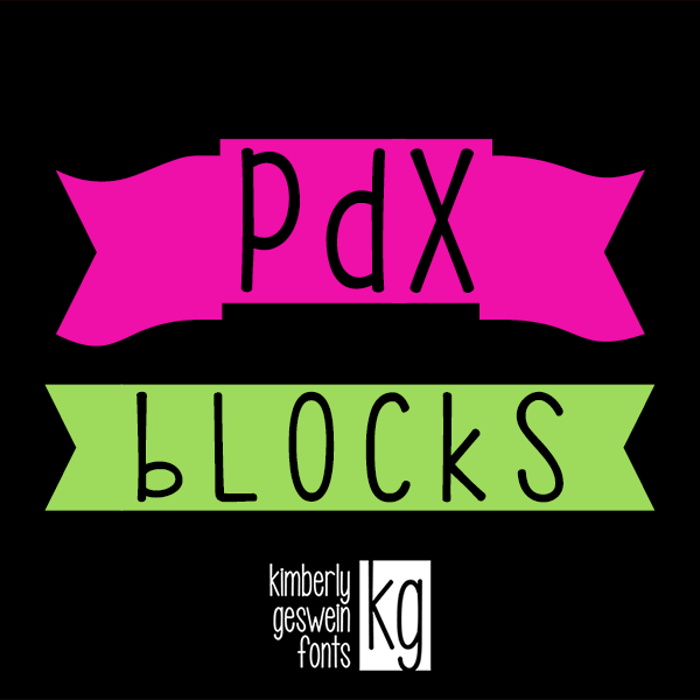 KG PDX Blocks Font poster