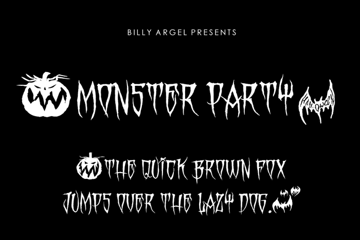MONSTER PARTY Font poster