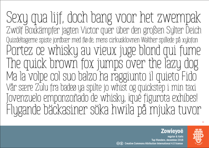 Zowieyoë Font poster