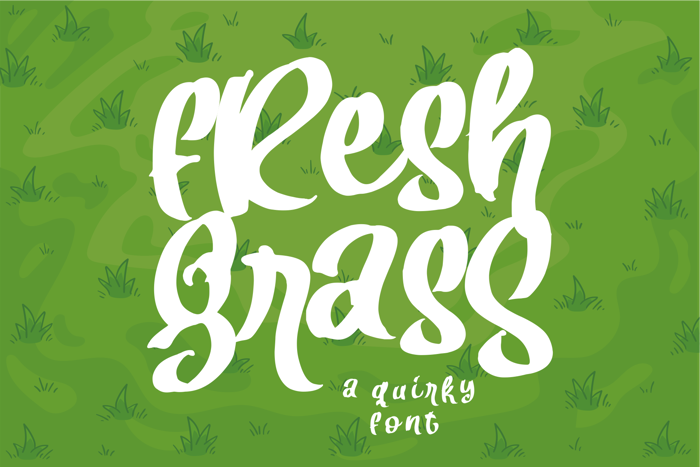 Fresh Grass Font poster