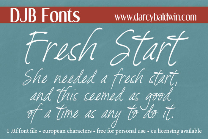 DJB Fresh Start Font poster