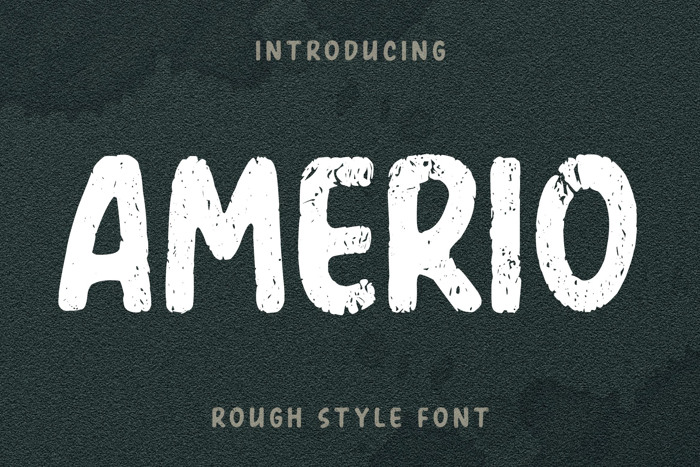 Amerio Rough Font poster