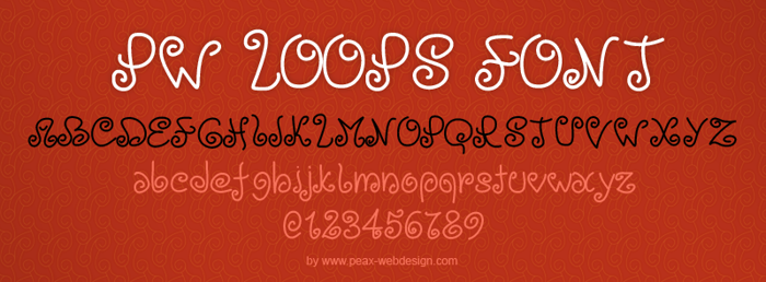 PWLoops Font poster