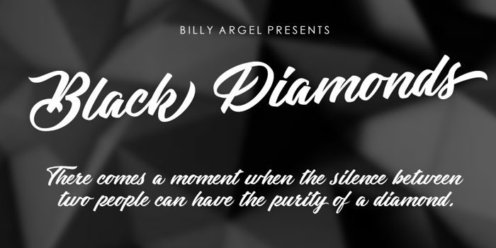 Black Diamonds Font poster