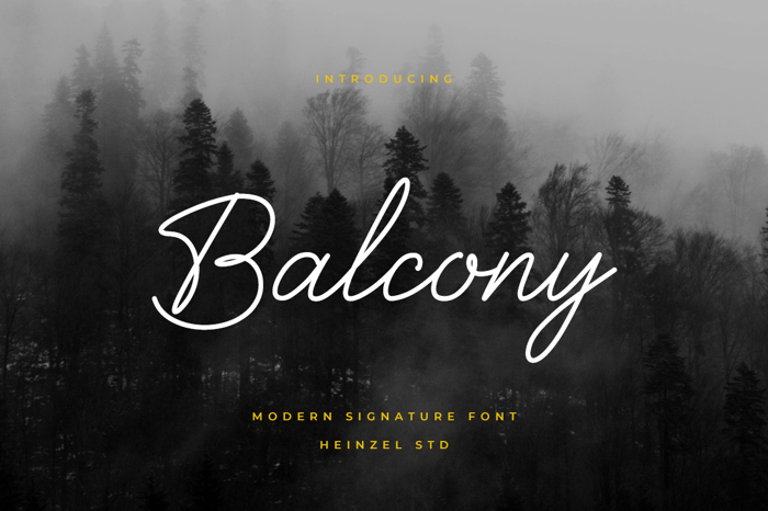 Balcony Signature Font poster