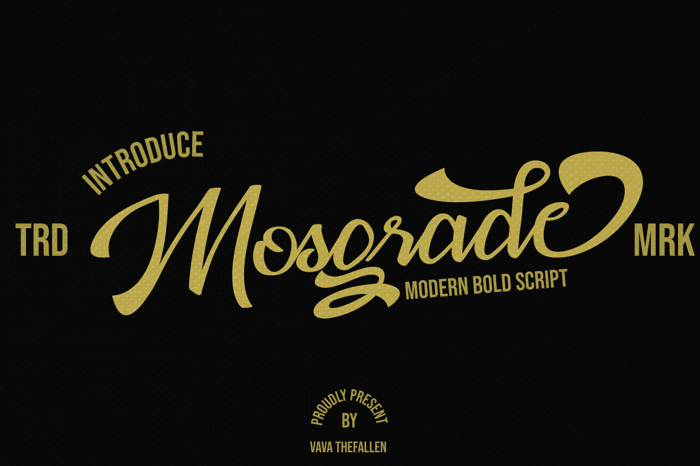 Mosgrade Font poster