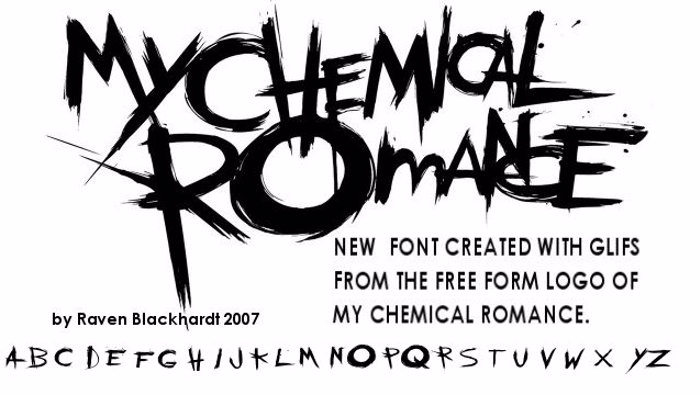the chemical parade Font poster