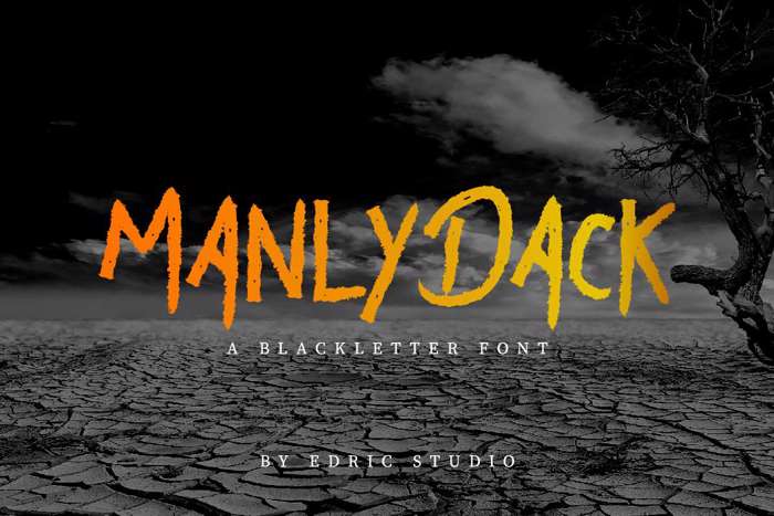 Manly Dack Font poster