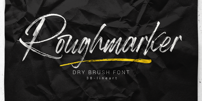 Roughmarker Font poster