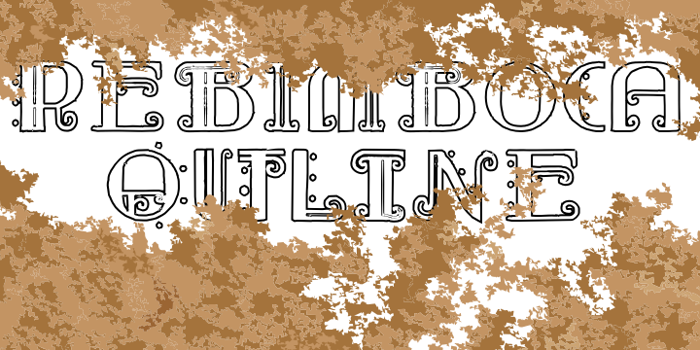 Rebimboca Outline Font poster