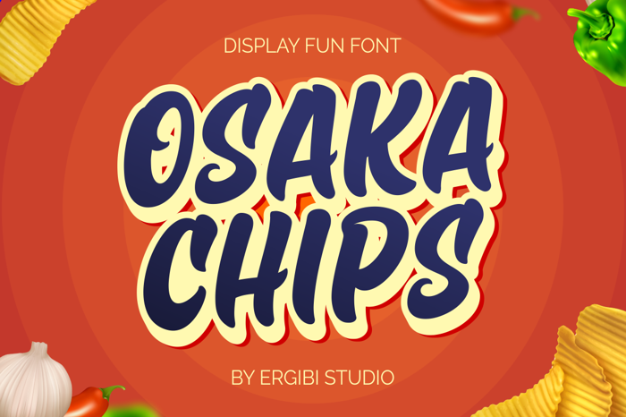 Osaka Chips Font poster