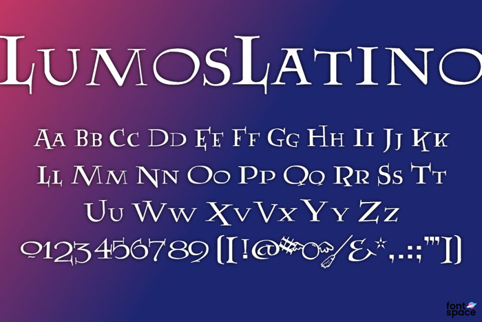 LumosLatino Font poster