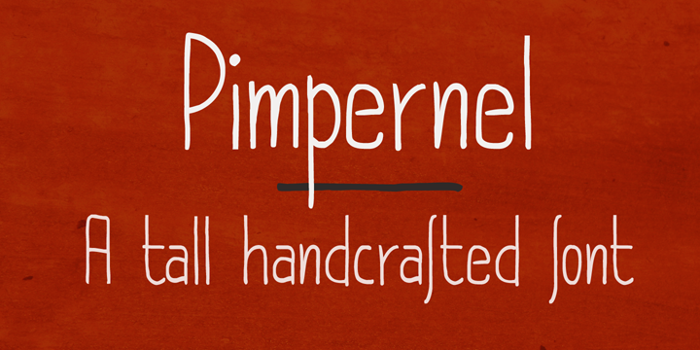 DK Pimpernel Font poster
