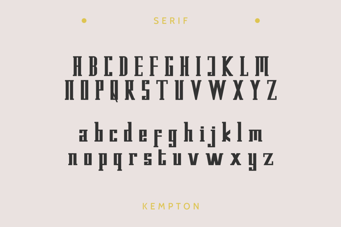 Kempton Serif Font poster