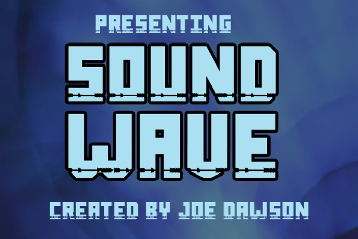 Sound Wave Font poster