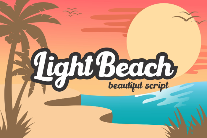 Light Beach Font poster