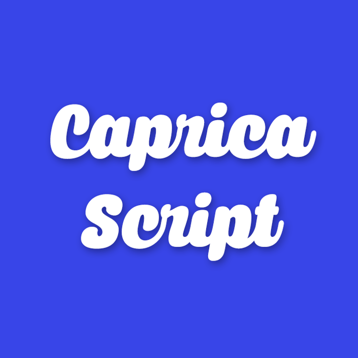 Caprica Script Font poster