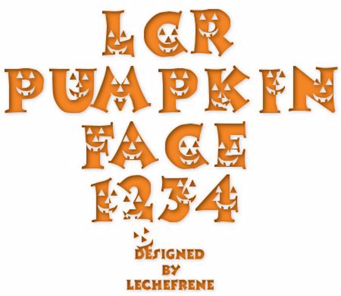 LCR Pumpkin Face Font poster