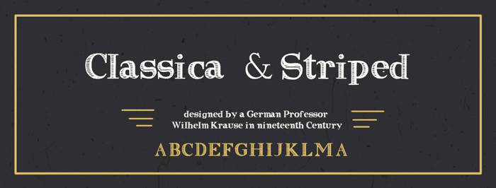 Clasica Striped Font poster