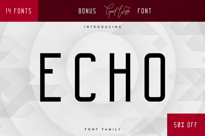 Echo Font poster