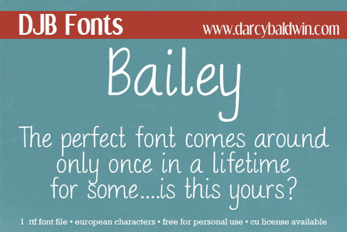 DJB BAILEY Font poster