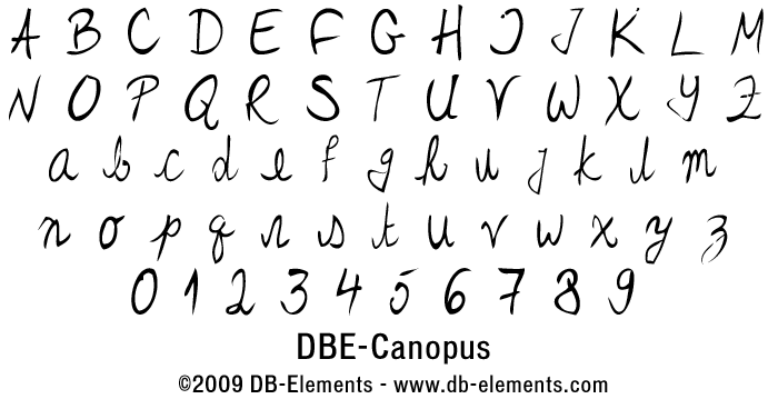 DBE-Canopus Font poster