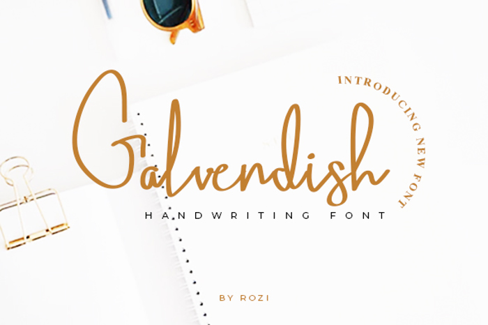 Galvendish Font poster
