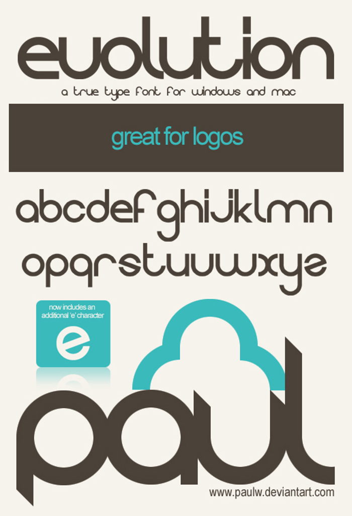 Evolution Font poster