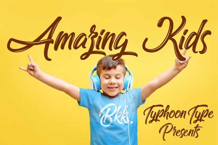 Amazing Kids Font poster