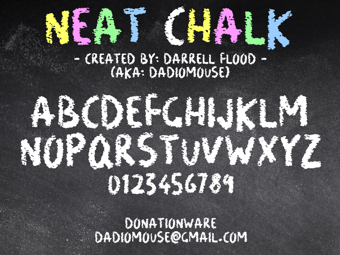 Neat Chalk Font poster