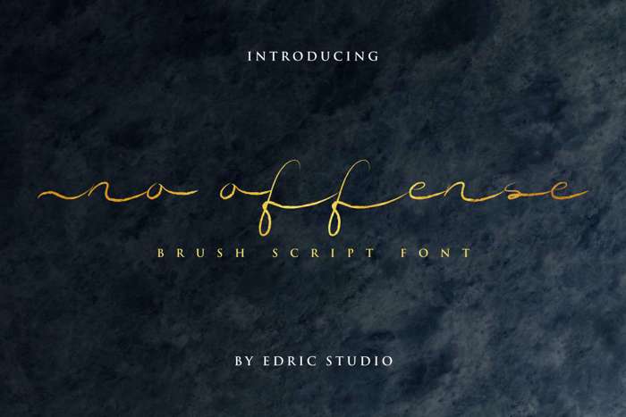 No Offense Font poster