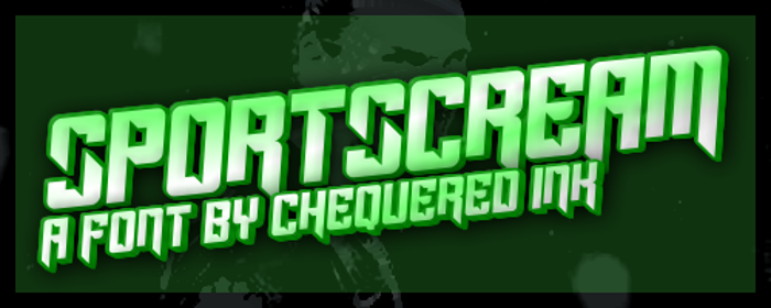 Sportscream Font poster