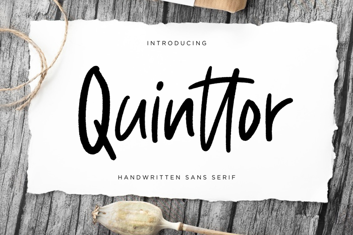 Quinttor Sans Serif Font poster