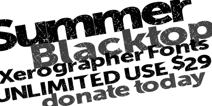 SummerBlacktop Font poster