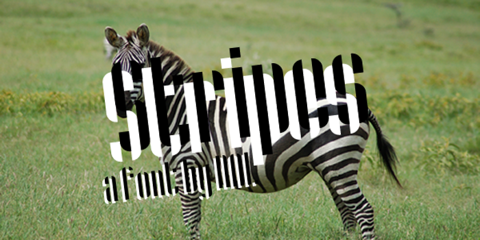 Stripes Font poster