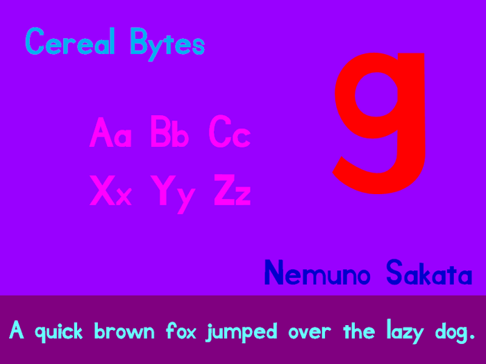 Cereal Bytes Font poster