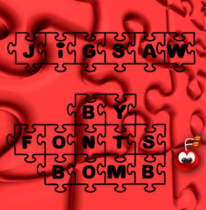 Fonts Bomb JiGSAW poster