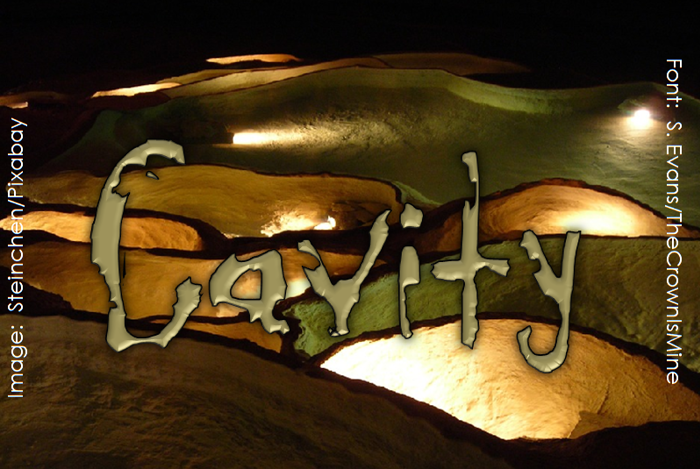 Cavity Font poster