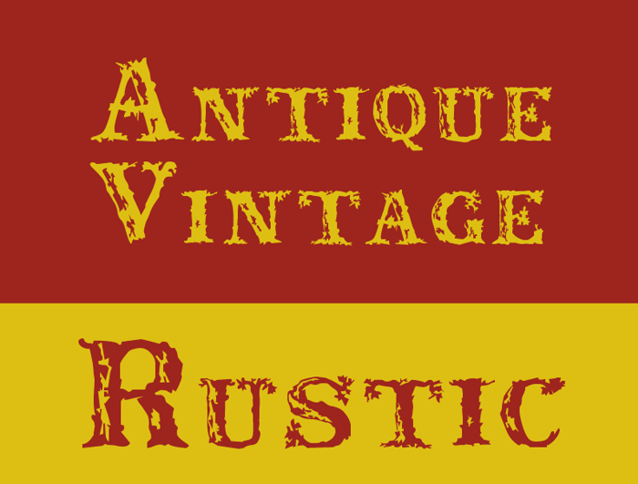 Rustic Font poster