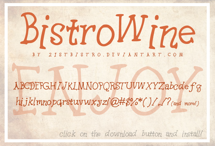 BistroWine Font