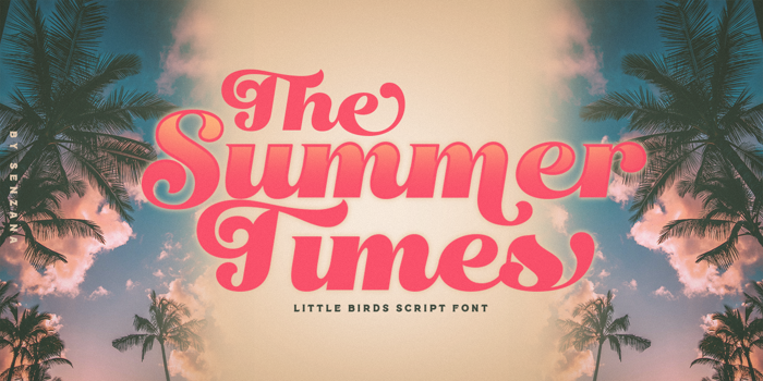 Little Birds Font poster
