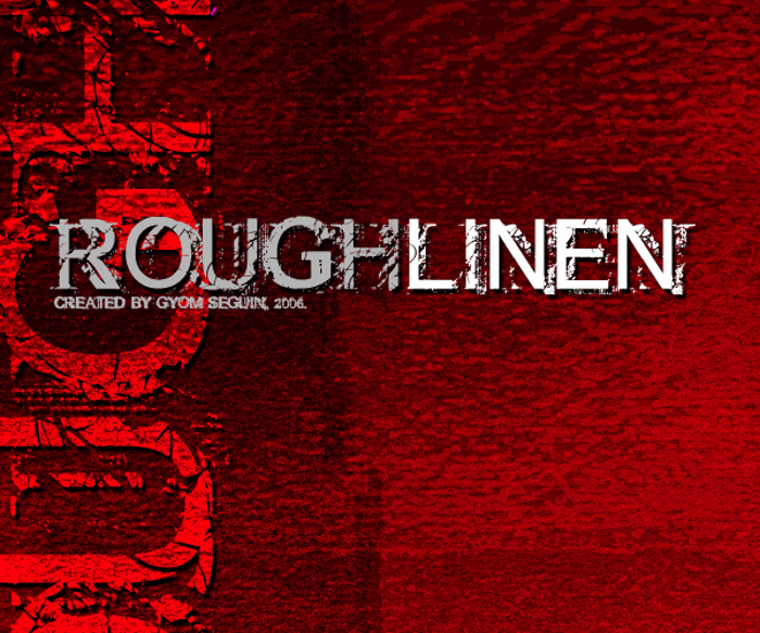 Rough linen Font poster