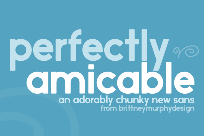 perfectly amicable Font poster