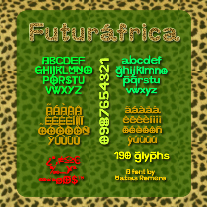 Futurafrica Font poster